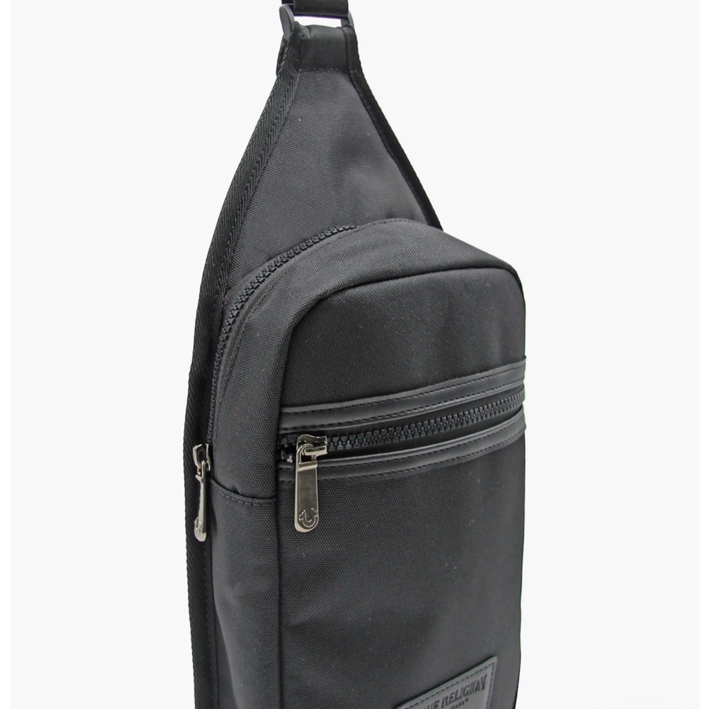 True Religion Black Belt Bag with Adjustable Strap